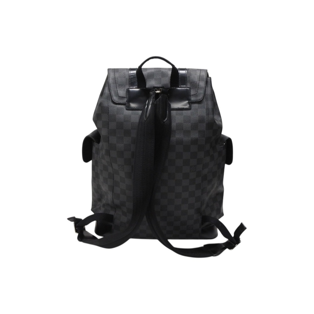 Louis Vuitton Damier Christopher Daypack Graphite Black Backpack
